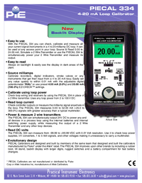Thumbnail of document Data Sheet - 334 4-20 mA Loop Calibrator
